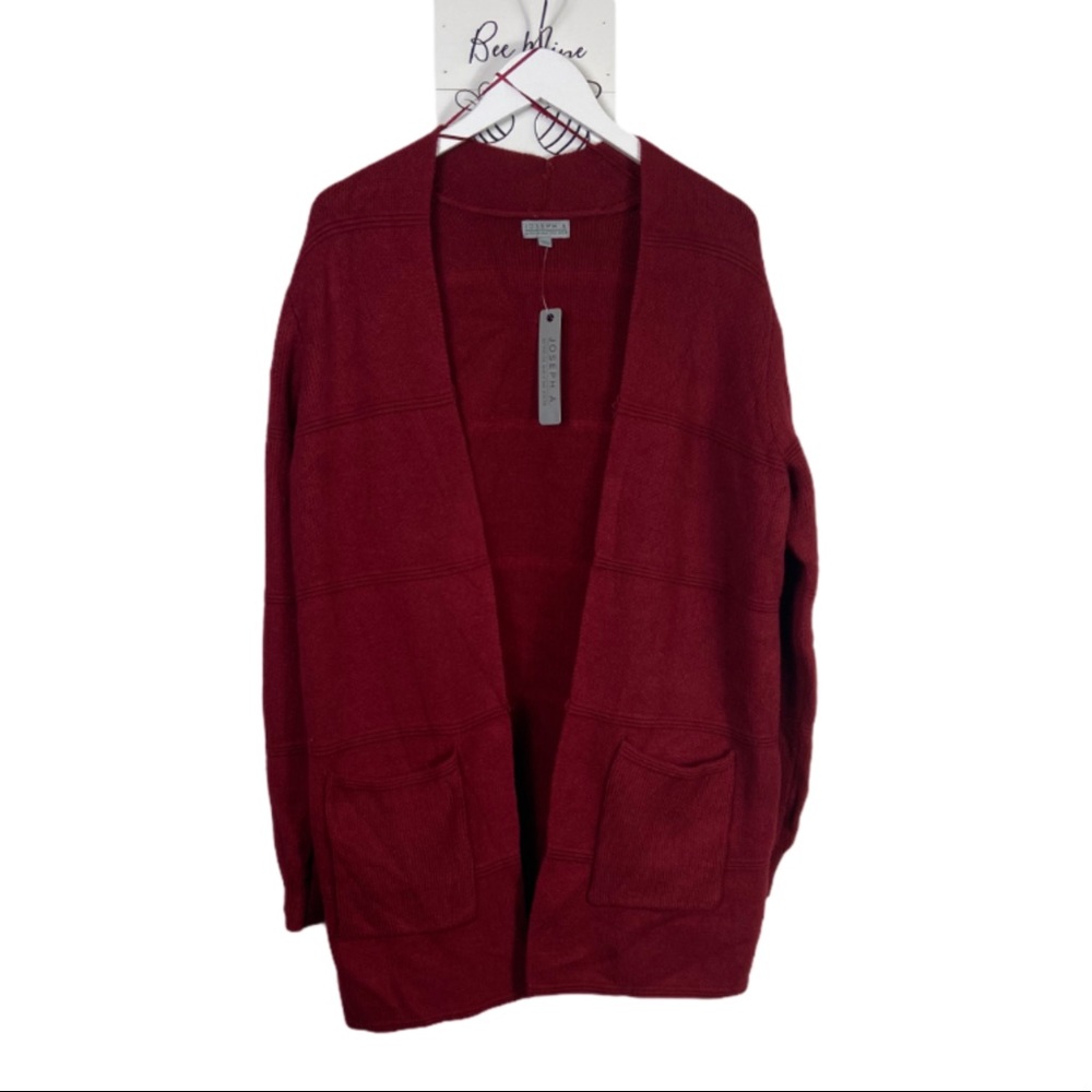 Joseph A Deep Cranberry Cardigan S - Picture 6 of 8